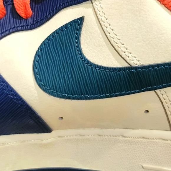 Nike Air Force 1 AF1 Nike ID by You Blue Orange Green Mens 9.5 #AQ3778 994 - Picture 7 of 9